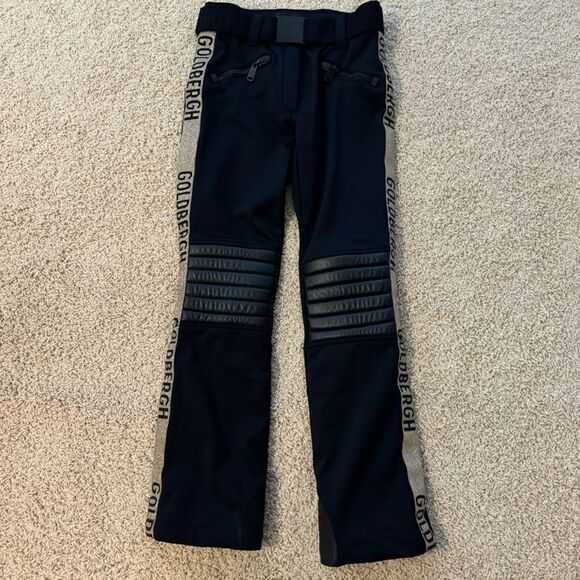 Goldbergh Rocky pippa Ski Pants Pippa Ski Pants Black Gold Logo Waterproof US 10 - Picture 2 of 8